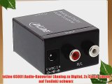 InLine 65001 Audio-Konverter (Analog zu Digital 2x Cinch Stereo auf Toslink) schwarz