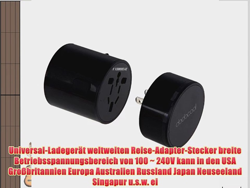 dodocool 5V 3A Dual USB Weltweit reise adapterstecker/ Power Reisestecker / Reiseadapter /