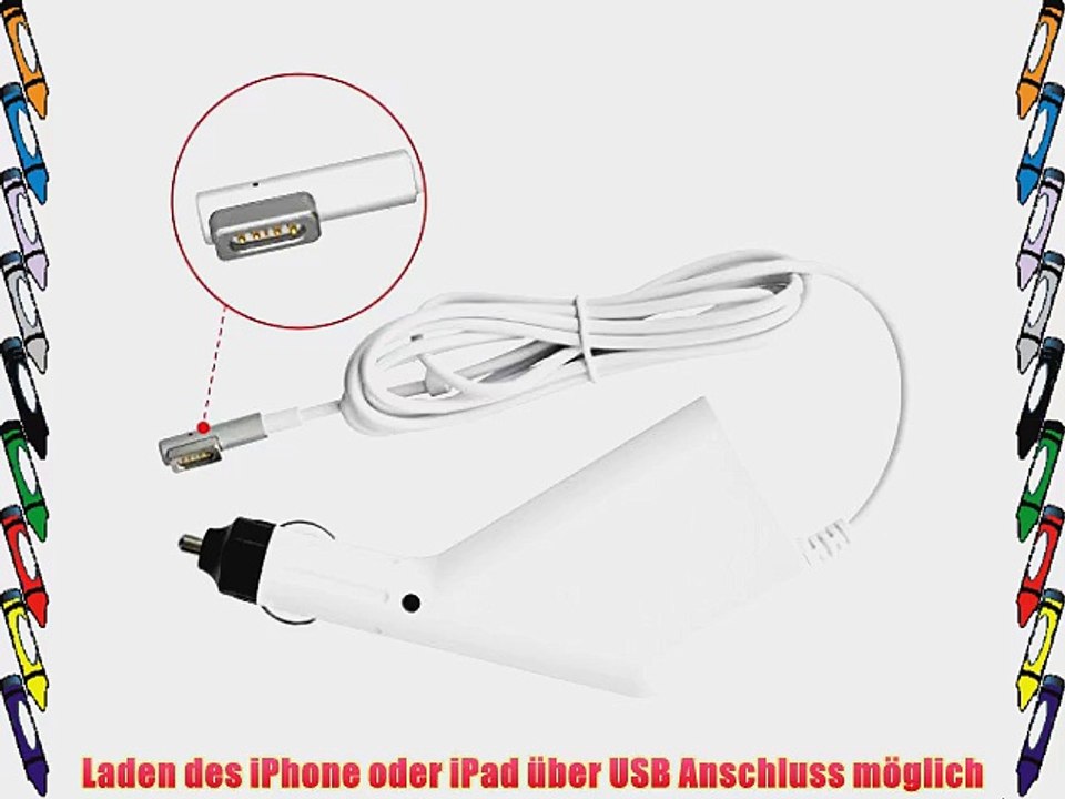 Original iProtect? Auto KFZ Universal Adapter Netzteil Ladeger?t 45W f?r Apple MacBook mit