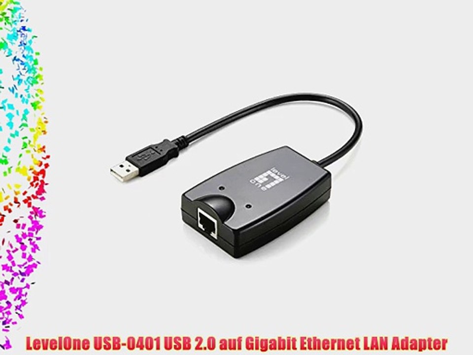 LevelOne USB-0401 USB 2.0 auf Gigabit Ethernet LAN Adapter