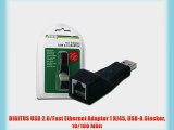 DIGITUS USB 2.0/Fast Ethernet Adapter 1 RJ45 USB-A Stecker 10/100 MBit
