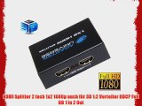 HDMI Splitter 2 fach 1x2 1080p auch f?r 3D 1:2 Verteiler HDCP Full HD 1 In 2 Out