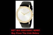 BEST BUY Movado Men's 0606695 Movado TC Gold-Plated Stainless Steel Watch with Black Leather Band