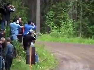Finnish rally crash.