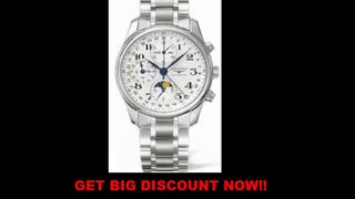 SALE Longines Master Collection Silver Dial Chronograph Stainless Steel Mens Watch L26734786