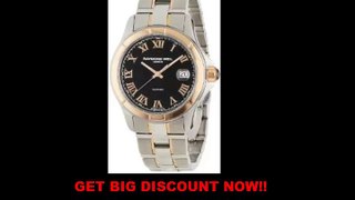SPECIAL PRICE Raymond Weil Men's 2970-SG5-00208 Parsifal Automatic Rose Gold and Stainless Steel Black Dial Watch