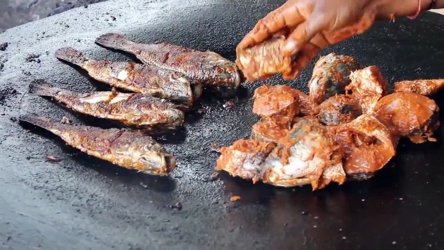 Indian street food 3 fresh fish fry fish stall near krishnagiri dam indian fish fry