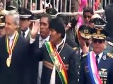 EVO MORALES DESFILANDO EN EL ANIVERSARIO DE ORURO 2012