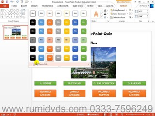 Ms Power point 2013 in urdu/hindi Adding Trigger Effect