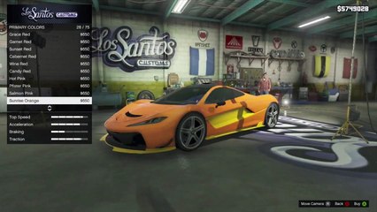 GTA 5: Progen T20 Paint Jobs - Toxic, Blueberry, Sunrise