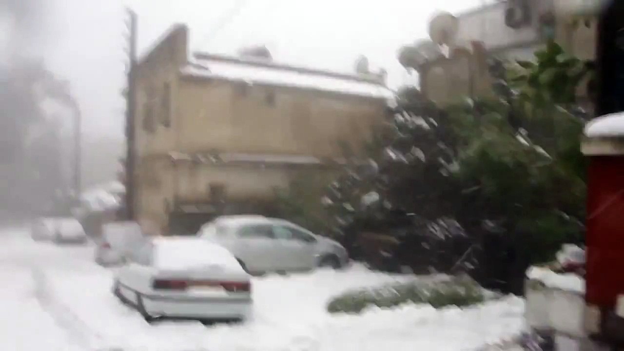 Averse de neige à Bouzareah (Alger) 04/02/2012