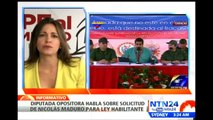 María Corina Machado explica qué implicaciones traería una la Ley Habilitante en Venezuela