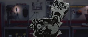 Moteur de moto décomposé - Timelapse