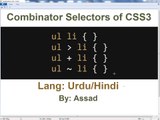 Combinator Selectors of CSS3 Urdu/Hindi