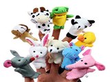 Tenflyer Pack of 10 Lovely Cartoon Animals Finger Puppet Plu