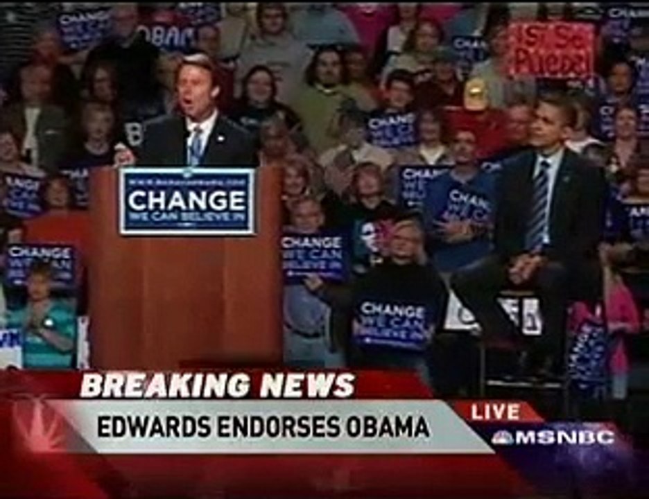 Breaking News: Edwards Endorses Obama Pt.2