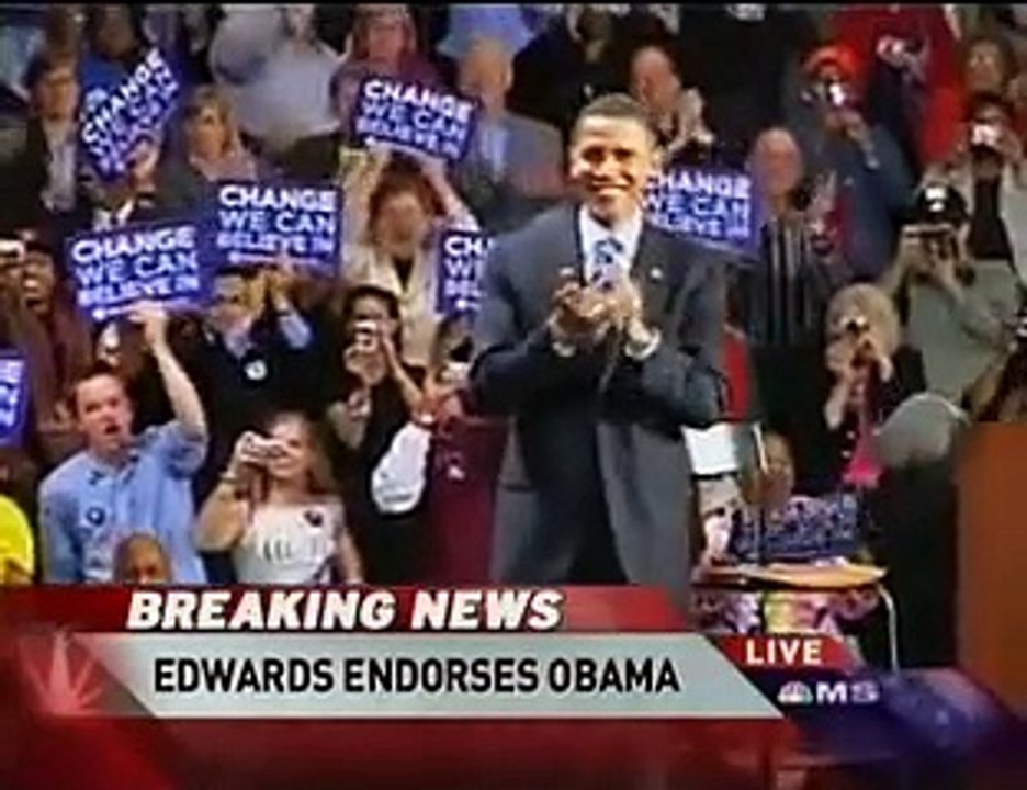 Breaking News: Edwards Endorses Obama Pt.1