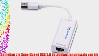 Cable Matters - SuperSpeed USB 3.0 auf RJ45 Gigabit Ethernet Adapter/Konverter - Wei?
