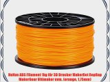 NuNus ABS Filament 1kg f?r 3D Drucker MakerBot RepRap MakerGear Ultimaker uvm. (orange 175mm)