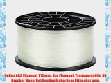 NuNus ABS Filament 1.75mm  1kg Filament Transparent f?r 3D Drucker MakerBot RepRap MakerGear