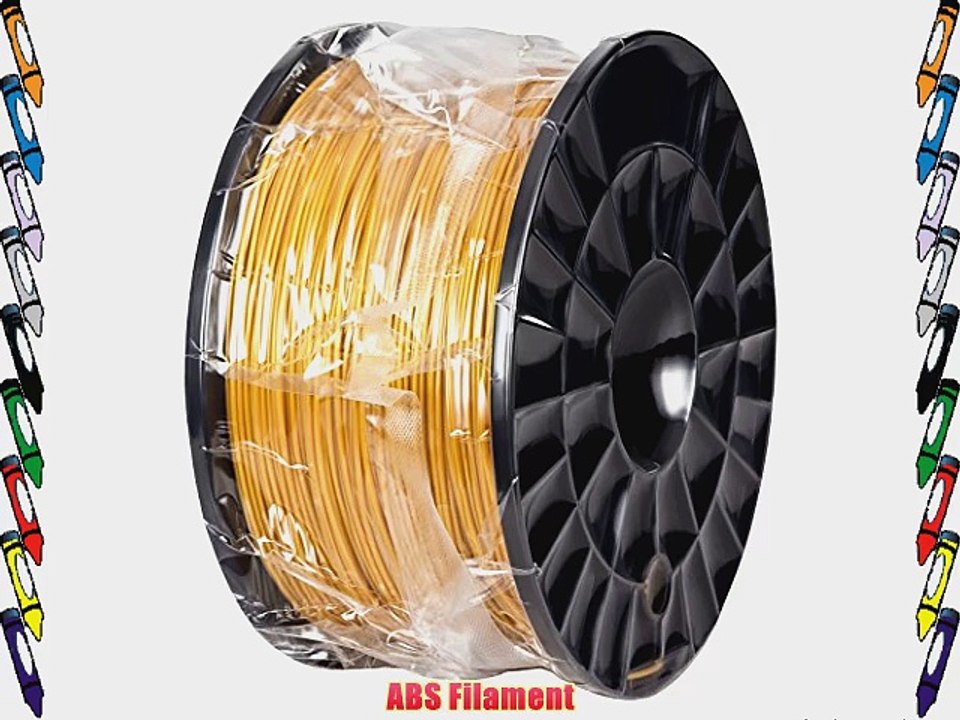 NuNus ABS Filament 1KG (175mm Gold) Premium Qualit?t f?r 3D Drucker MakerBot RepRap MakerGear