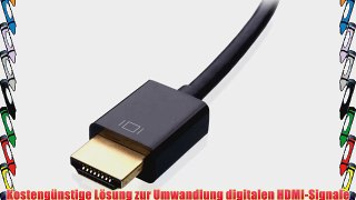 Cable Matters - Aktiv HDMI auf VGA Adapter mit Audiokabel und 1m USB-Stromkable Schwarz