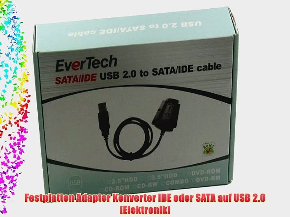 Festplatten Adapter Konverter IDE oder SATA auf USB 2.0 [Elektronik]