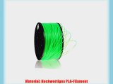 Supremery PLA Filament 1.75mm  1kg Filament Transparent Gr?n - 3D Drucker Filament f?r MakerBot