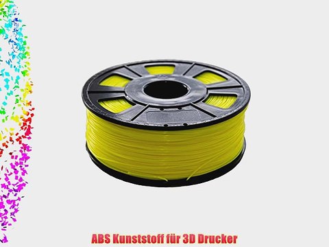 Weistek ABS Filament 1.75mm 1kg Filament Gelb f?r 3D Drucker IdeaWerk X-Master MakerBot RepRap