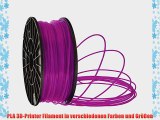 PLA Filament f?r 3D Drucker Printer 175mm 30mm je 1KG verschiedene Farben (Lila Transparent