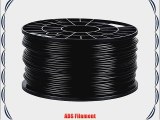 NuNus ABS Filament 3mm  1kg Filament Schwarz f?r 3D Drucker MakerBot RepRap MakerGear Ultimaker