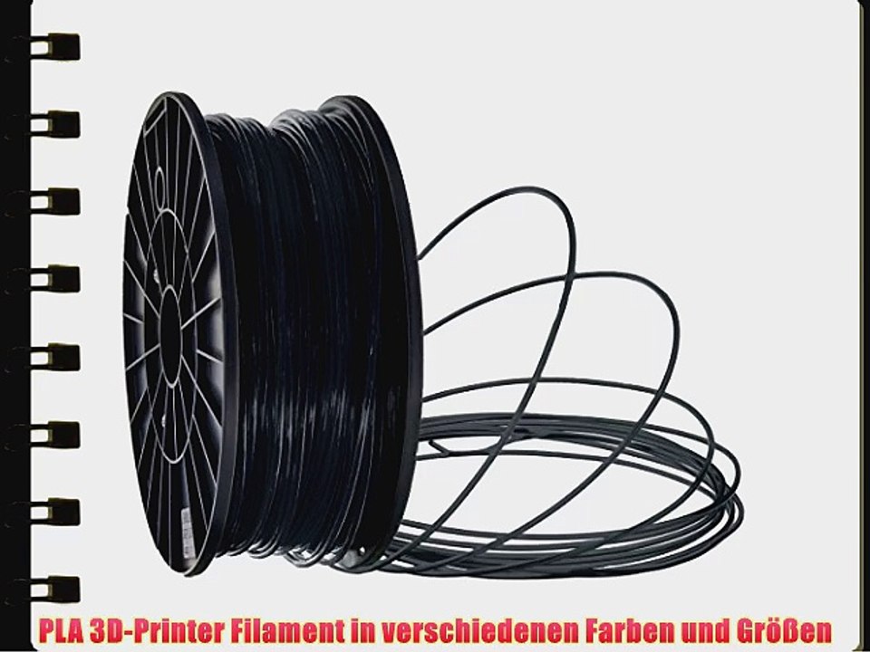PLA Filament f?r 3D Drucker Printer 175mm 30mm je 1KG verschiedene Farben (Schwarz 1.75mm)