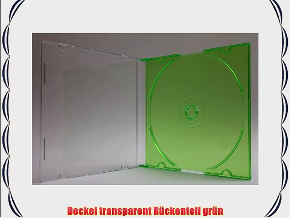 Tillmann Media CD-Leerh?llen Slimcase 5mm f?r 1 CD/DVD Sehr gute EU-Qualit?t Deckel transparent