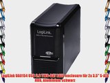 LogiLink UA0154 USB 3.0 TWO-BAY RAID enclosure f?r 2x 35 S-ATA HDD Aluminium schwarz