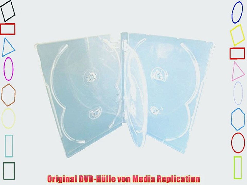 Media Replication CD-/DVD-/Blu-ray-H?lle 14?mm f?r 6 CDs Transparent 25 St?ck