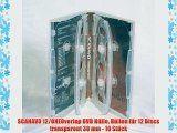 SCANAVO 12/ONEOverlap DVD H?lle H?llen f?r 12 Discs transparent 30 mm - 10 St?ck