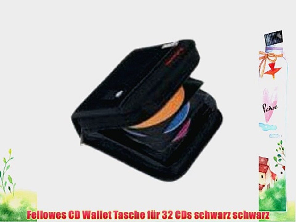 Fellowes CD Wallet Tasche f?r 32 CDs schwarz schwarz