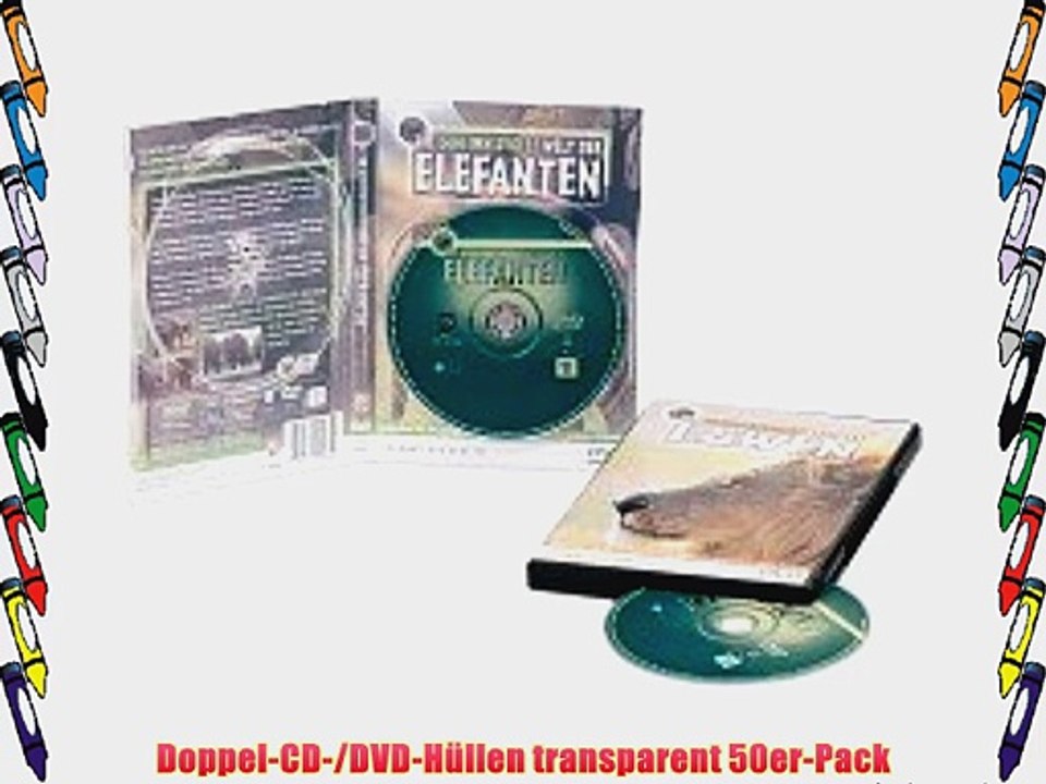 Doppel-CD-/DVD-H?llen transparent 50er-Pack