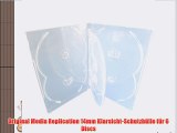 Media Replication Klarsicht-Schutzh?lle f?r bis zu 6 CDs / DVDs / Blu-rays 14?mm 50 St?ck