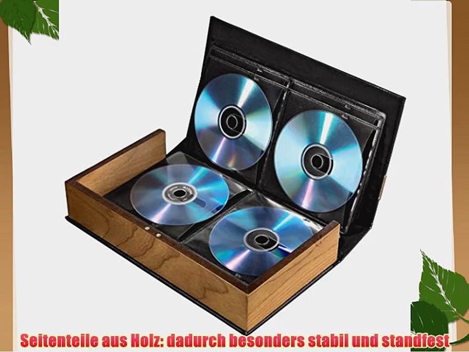 Hama CD-Ordner f?r 56 CDs/DVDs/Blu-rays stabile Konstruktion mit Holz-Seitenteilen
