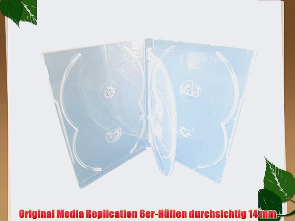 Media Replication 6er-H?llen f?r CDs?/?DVDs?/?Blu-Rays (14?mm durchsichtig) 5 St?ck (f?r insgesamt