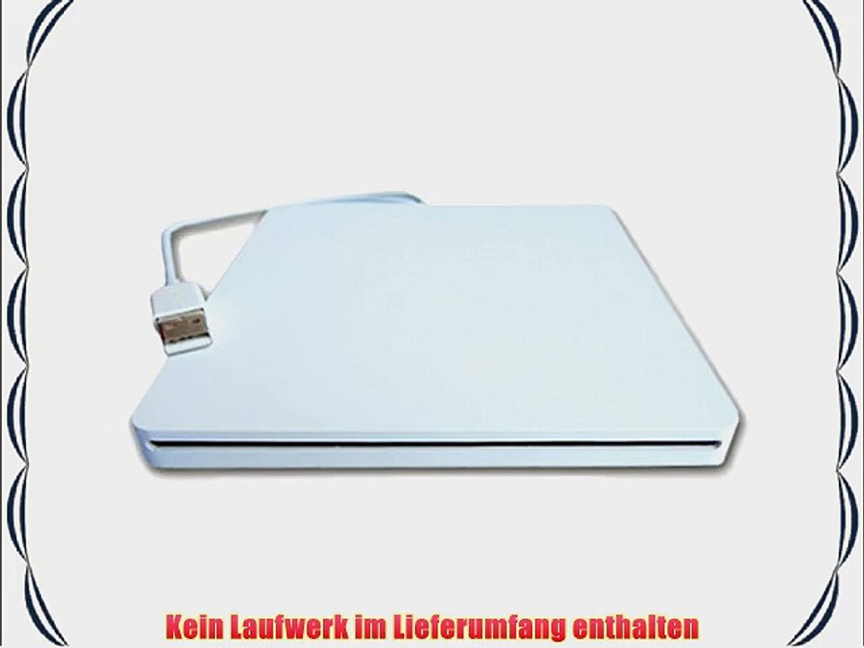 Laufwerksgeh?use Extern Slot-In 95mm USB 2.0 f?r Apple SuperDrive (Wei?)