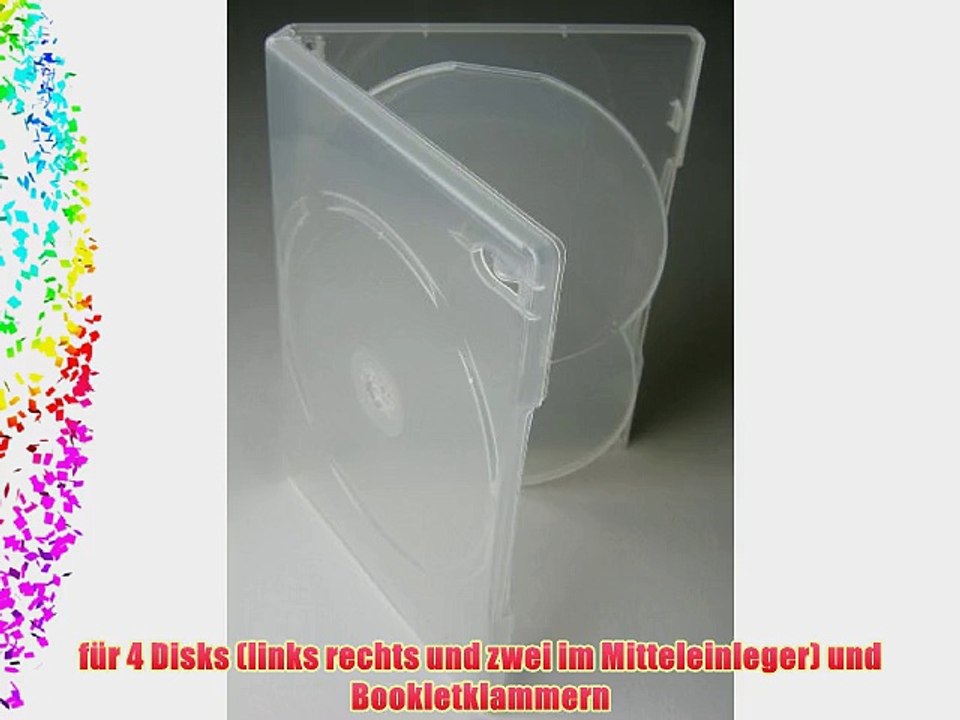Kronenberg24 Profi DVD H?llen 4fach 15mm transparent - 10 St?ck
