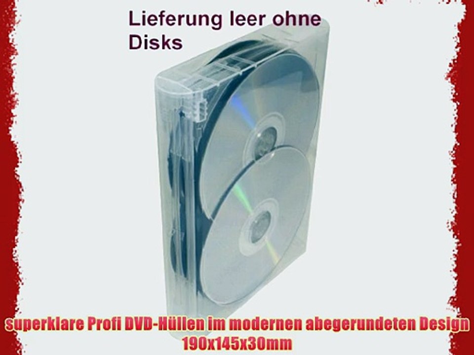 Kronenberg24 Profi DVD H?llen 12fach 30mm transparent - 5 St?ck
