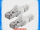 1aTTack CAT5e 2x RJ45 Stecker Folien und geflechtgeschirmt SFTP Netzwerk Patch-Kabel 30m wei?