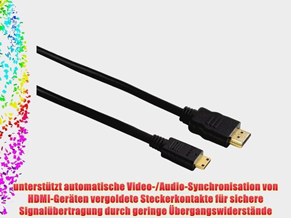 Hama Verbindungskabel HDMI  Stecker Typ A - HDMI Typ C (Mini) 2 m