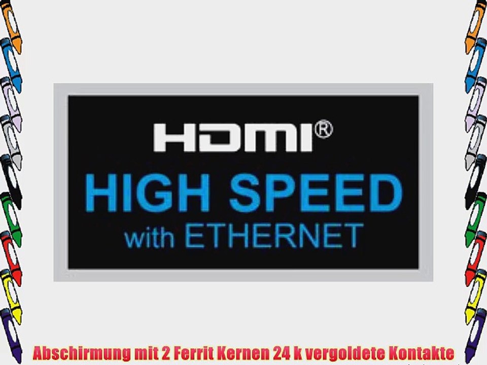 PC-Kabelwelt 10m 10 m Meter HDMI? Kabel High Speed with Ethernet HEAC   Hochgeschwindigkeits