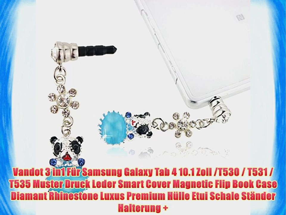 Vandot 3 in1 F?r Samsung Galaxy Tab 4 10.1 Zoll /T530 / T531 / T535 Muster Druck Leder Smart