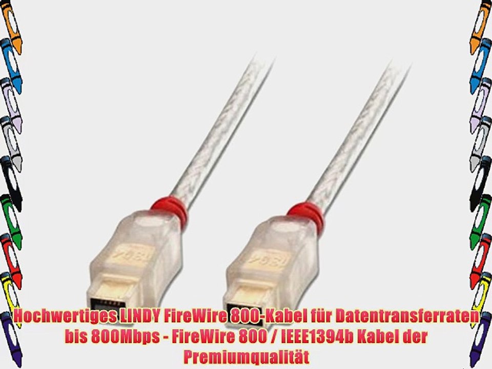 Lindy 30759 - FireWire 800-Kabel 9-9 Beta Premium - 75m