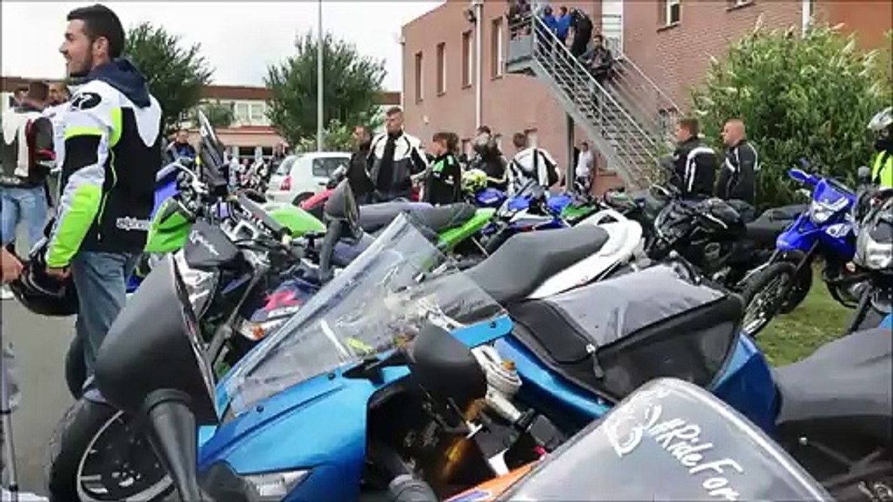 Hommage des motards à Mégane Lafdal